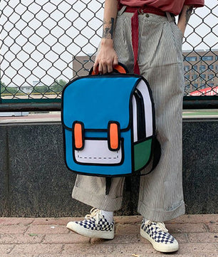 Backpacks For School Creative Women 2D Drawing Backpack Teenager Girls B116 - Lusy Store