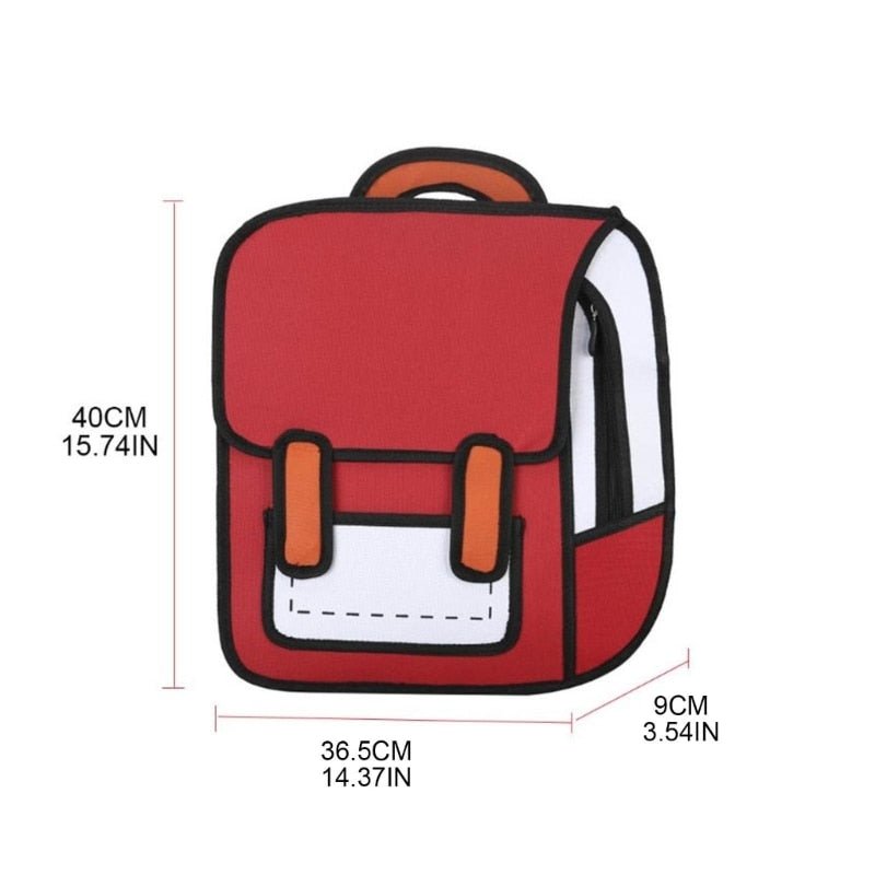 Backpacks For School Creative Women 2D Drawing Backpack Teenager Girls B116 - Lusy Store