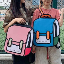 Backpacks For School Creative Women 2D Drawing Backpack Teenager Girls B116