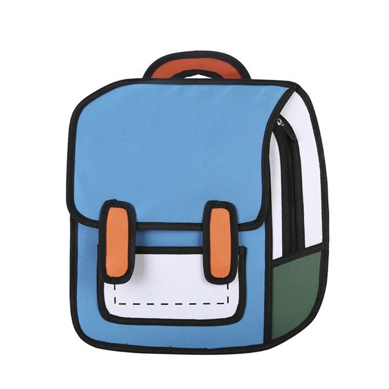 Backpacks For School Creative Women 2D Drawing Backpack Teenager Girls B116 - Lusy Store