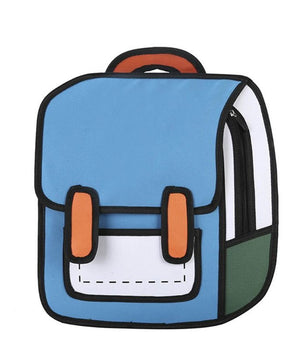 Backpacks For School Creative Women 2D Drawing Backpack Teenager Girls B116 - Lusy Store