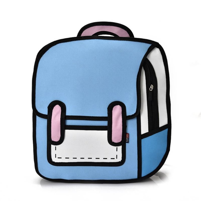 Backpacks For School Creative Women 2D Drawing Backpack Teenager Girls B116 - Lusy Store
