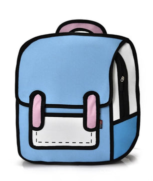 Backpacks For School Creative Women 2D Drawing Backpack Teenager Girls B116 - Lusy Store