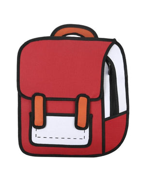 Backpacks For School Creative Women 2D Drawing Backpack Teenager Girls B116 - Lusy Store