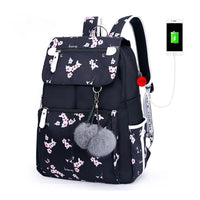 Backpacks For School Cute Cat For Girls Female Laptop Backpack B125