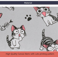 Backpacks For School Cute Cat For Teenage Girls Animal Print Canvas B126