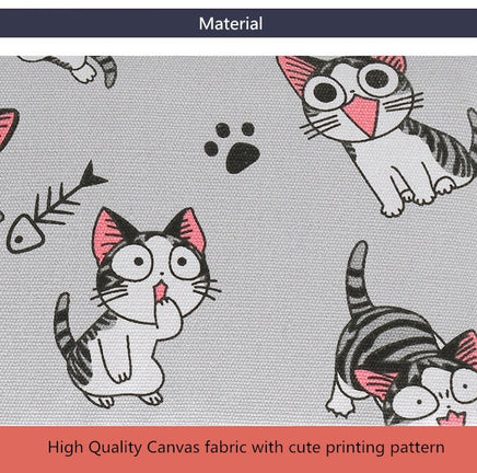 Backpacks For School Cute Cat For Teenage Girls Animal Print Canvas B126