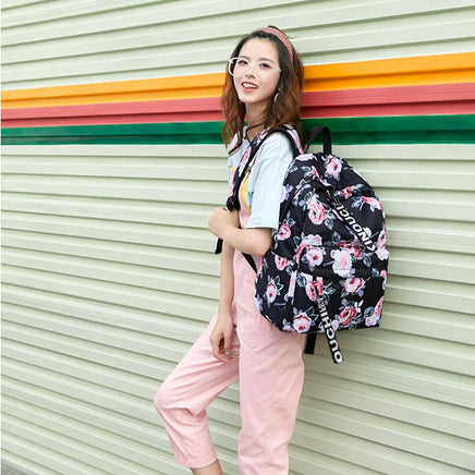 Backpacks For School Cute Cat For Teenage Girls Animal Print Canvas B126