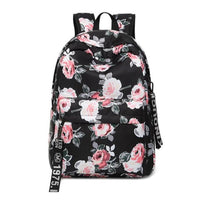 Backpacks For School Cute Cat For Teenage Girls Animal Print Canvas B126 Black China