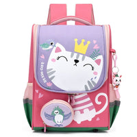 Backpacks For School Grade1-2 Cartoon Primary School Cute Cat B123 - Lusy Store