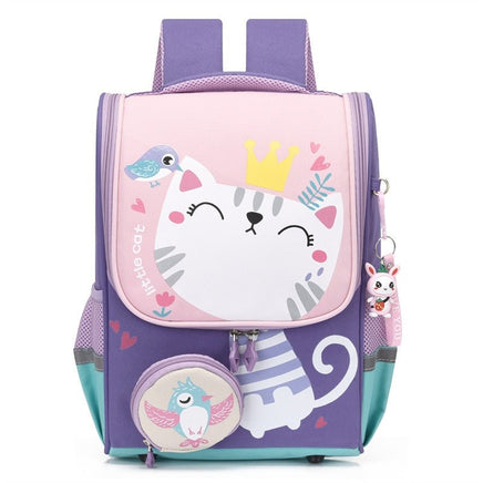 Backpacks For School Grade1-2 Cartoon Primary School Cute Cat B123 - Lusy Store