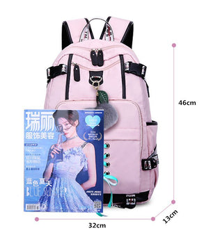 Backpacks For School Korean Style High School Backpack Teenage Girl Fashion B127 - Lusy Store