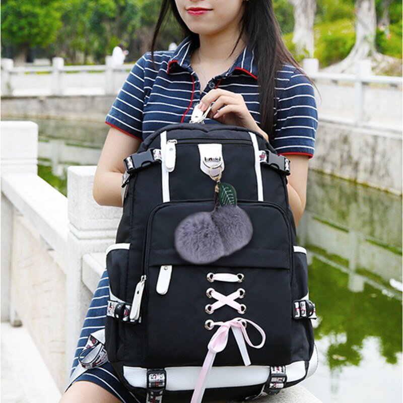Backpacks For School Korean Style High School Backpack Teenage Girl Fashion B127 - Lusy Store