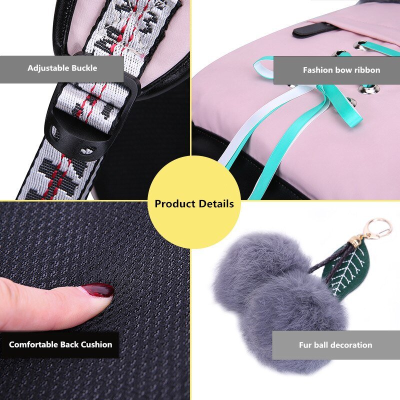 Backpacks For School Korean Style High School Backpack Teenage Girl Fashion B127 - Lusy Store