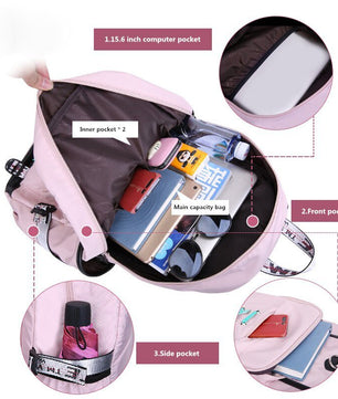 Backpacks For School Korean Style High School Backpack Teenage Girl Fashion B127 - Lusy Store