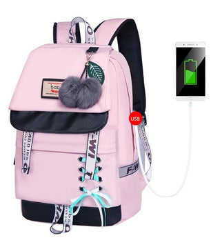 Backpacks For School Korean Style High School Backpack Teenage Girl Fashion B127 - Lusy Store