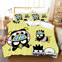 Badtz Maru Hello Kitty Bed Set Cotton Sanrios Cute Bed Sheets Cartoon Bed Comforters Bed Cover Set LS22800 - Lusy Store