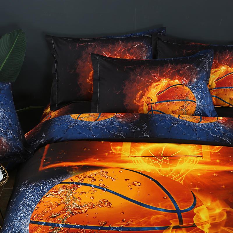 Basketball Pattern Bedding Sets Duvet Cover Bed Sheet Bed Linen Kids Bedding Sets Twin/Full/Queen/King Size - Lusy Store