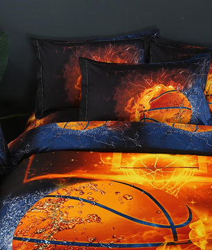Basketball Pattern Bedding Sets Duvet Cover Bed Sheet Bed Linen Kids Bedding Sets Twin/Full/Queen/King Size - Lusy Store