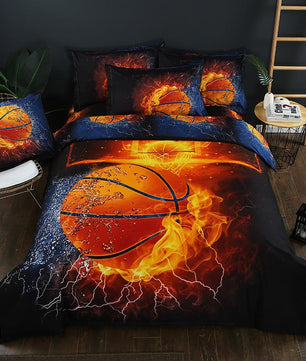 Basketball Pattern Bedding Sets Duvet Cover Bed Sheet Bed Linen Kids Bedding Sets Twin/Full/Queen/King Size - Lusy Store