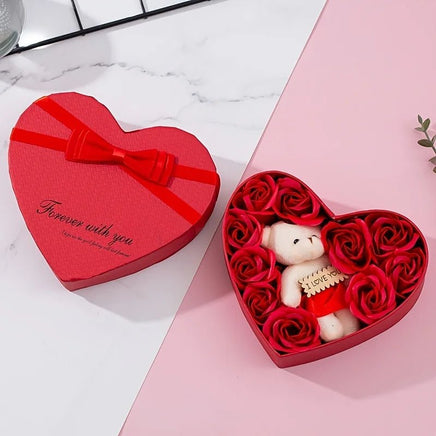 Bear Flower Bouquet Gift Box Anniversary Wedding Gifts