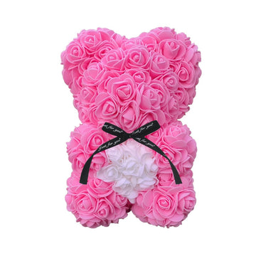 Pink white bow
