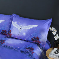 Beautiful Unicorn Pattern Bedding Sets Duvet Cover Flat Sheet Bed Linings Kids Bedding Sets - Lusy Store