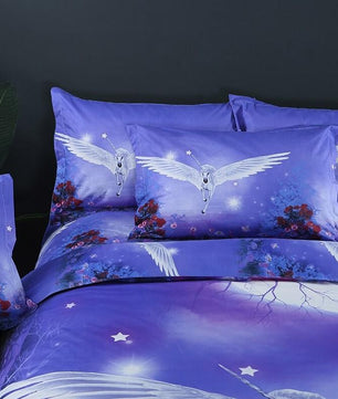 Beautiful Unicorn Pattern Bedding Sets Duvet Cover Flat Sheet Bed Linings Kids Bedding Sets - Lusy Store