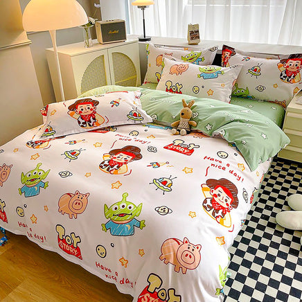 Bed Linen Cute Bedding Duvet Cover Bed Sheet Pillowcases D594-2 - Lusy Store