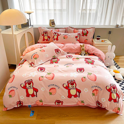 Bed Linen Cute Bedding Duvet Cover Bed Sheet Pillowcases D594-2 - Lusy Store