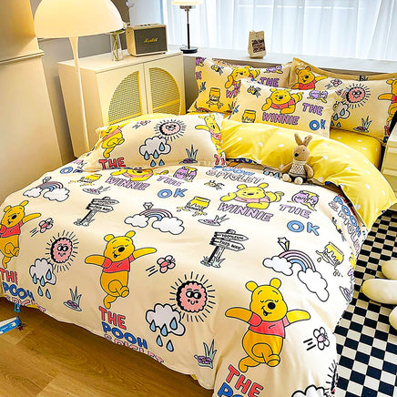 Bed Linen Cute Bedding Duvet Cover Bed Sheet Pillowcases D594-2 - Lusy Store