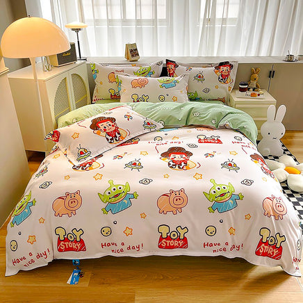 Bed Linen Cute Bedding Duvet Cover Bed Sheet Pillowcases D594-2 - Lusy Store