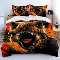 Bed Linen Jurassic World Bedding 3D Illusion Dinosaur Cartoon Duvet Cover Pillowcase D595 11