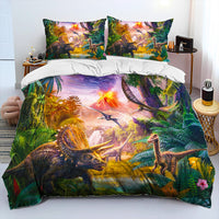Bed Linen Jurassic World Bedding 3D Illusion Dinosaur Cartoon Duvet Cover Pillowcase D595 12