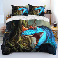 Bed Linen Jurassic World Bedding 3D Illusion Dinosaur Cartoon Duvet Cover Pillowcase D595 10