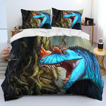 Bed Linen Jurassic World Bedding 3D Illusion Dinosaur Cartoon Duvet Cover Pillowcase D595 10