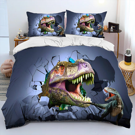Bed Linen Jurassic World Bedding 3D Illusion Dinosaur Cartoon Duvet Cover Pillowcase D595 18
