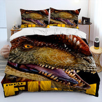 Bed Linen Jurassic World Bedding 3D Illusion Dinosaur Cartoon Duvet Cover Pillowcase D595 14