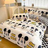 Mickey Mouse Bed Sheet Duvet Cover Bed Sheet Pillowcases D594