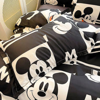 Mickey Mouse Bed Sheet Duvet Cover Bed Sheet Pillowcases D594