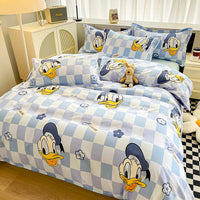 Mickey Mouse Bed Sheet Duvet Cover Bed Sheet Pillowcases D594 Blue Stripes