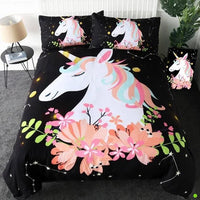 Bedding Outlet Unicorn Bedding Sets Duvet Cover Bed Set Floral Home Textiles Kids Bedding Sets - Lusy Store