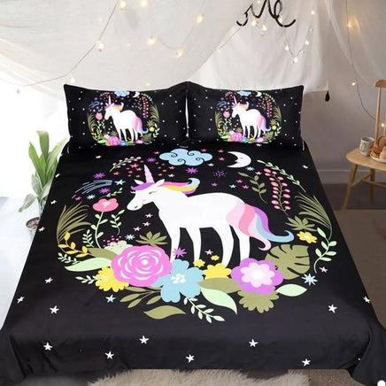 Bedding Outlet Unicorn Bedding Sets Duvet Cover Bed Set Floral Home Textiles Kids Bedding Sets - Lusy Store