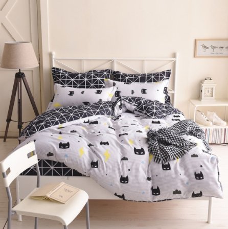 Bedding Sets Soft Kids Duvet Cover Set Quilt cover Bed Set Single King Queen Double Bedclothes Batman Mask - Lusy Store