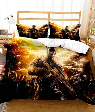 Black Bedding Set Call Of Duty Bedding Set Boy Bedroom Bed Linen D546 - Lusy Store