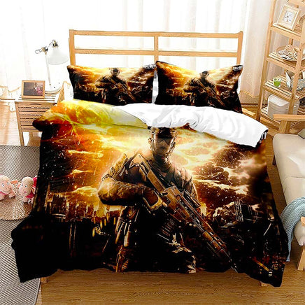 Black Bedding Set Call Of Duty Bedding Set Boy Bedroom Bed Linen D546 - Lusy Store