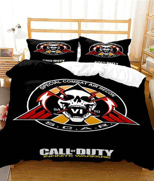 Black Bedding Set Call Of Duty Bedding Set Boy Bedroom Bed Linen D546 - Lusy Store