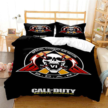 Black Bedding Set Call Of Duty Bedding Set Boy Bedroom Bed Linen D546 - Lusy Store