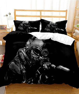 Black Bedding Set Call Of Duty Bedding Set Boy Bedroom Bed Linen D546 - Lusy Store