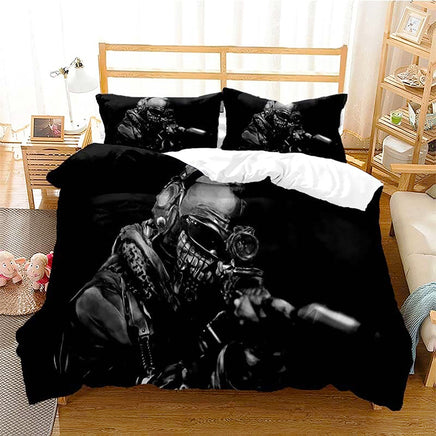 Black Bedding Set Call Of Duty Bedding Set Boy Bedroom Bed Linen D546 - Lusy Store